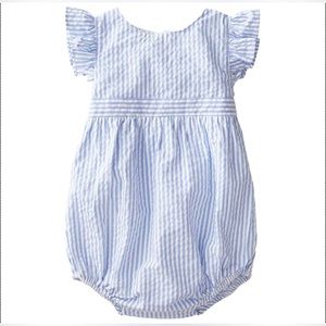 Classic Prep Childrenswear CPC seersucker bubble with ruffle sleeves size 18-24